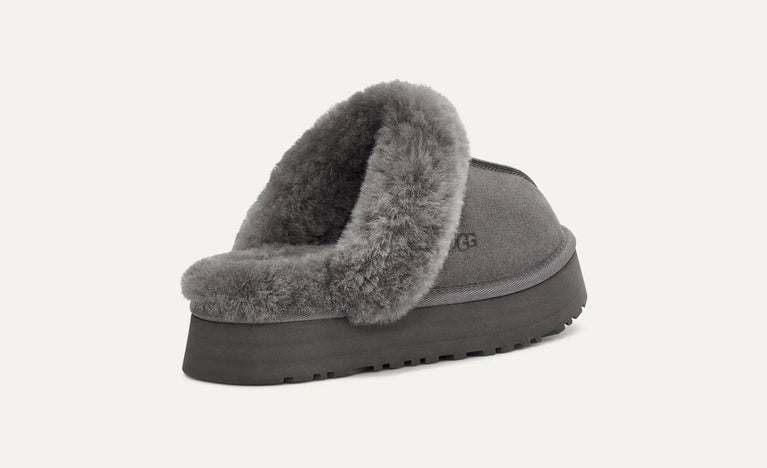 Gray slipper with fuzzy collar in volonka store, UGG Womens Disquette Cozy and Stylish Slippers