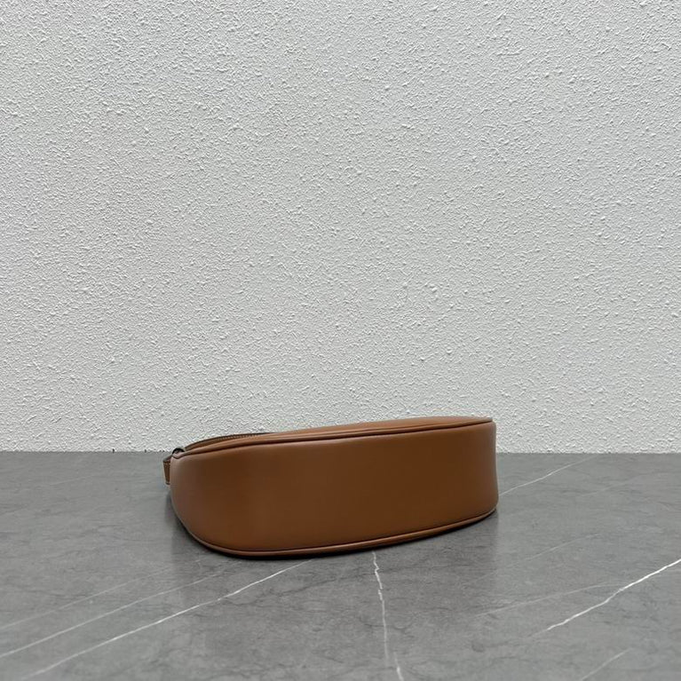 Celine Ava Triomphe Calfskin Leather & Denim Handbag