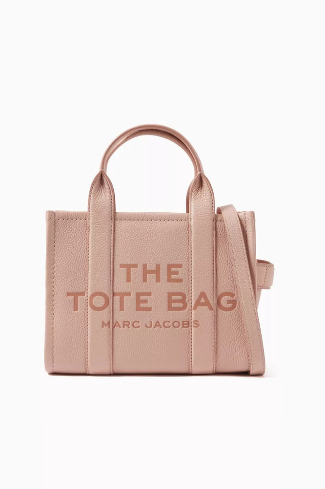 Marc Jacobs Shopper Tote Bag Leather Pink featuring a chic design and feminine style.