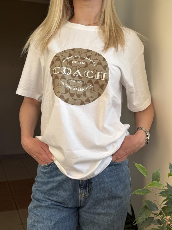 Coach couple loose logo Tshirt