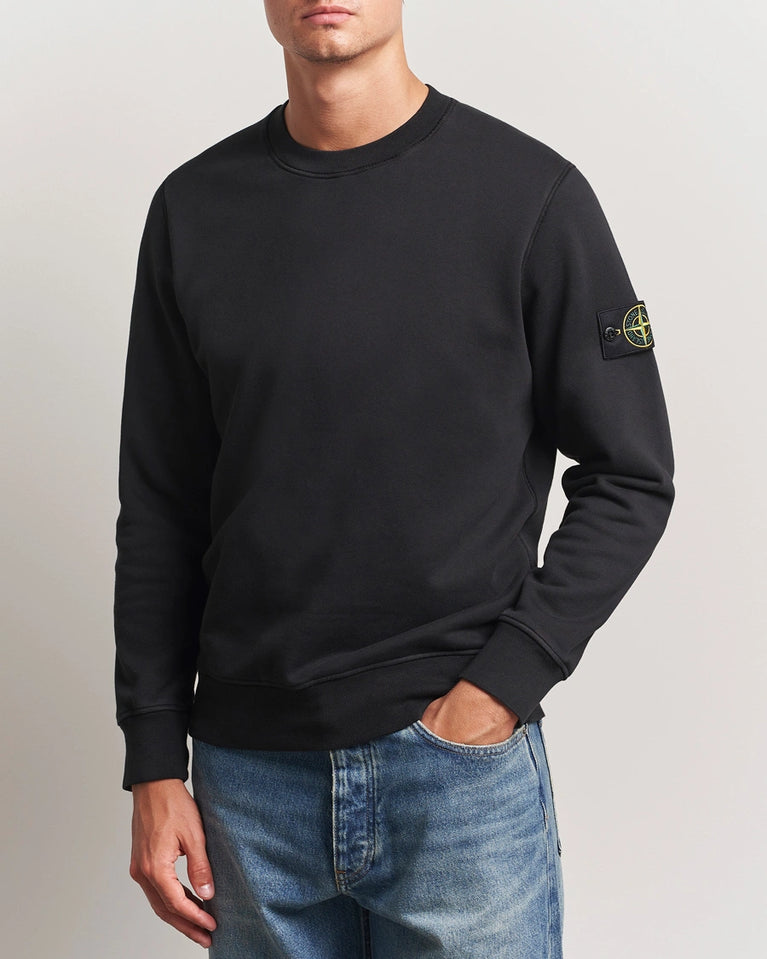 Stone Island Garment Dyed Cotton Jersey Sweatshirt