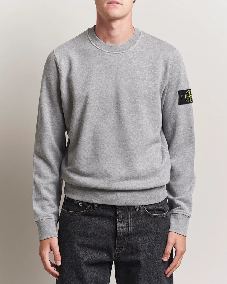 Stone Island – Sweatshirt aus stückgefärbtem Baumwolljersey