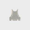 Black and white striped tank top with Celine branding on a light gray background