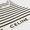 Black and white striped fabric with 'CELINE' branding in volonka