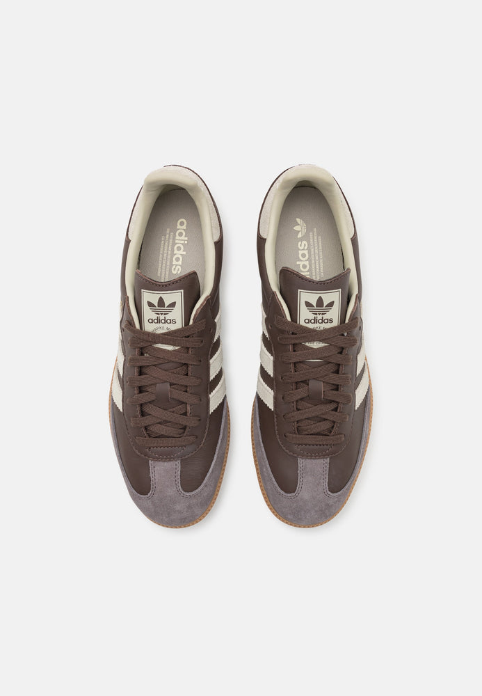 Adidas Samba OG Brown Putty Grey shoe featuring dark brown and putty grey colors at Volonka Store.