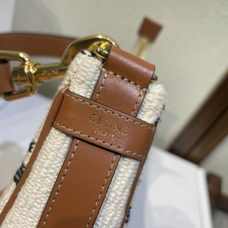 CELINE Textile Medium Ava Schultertasche