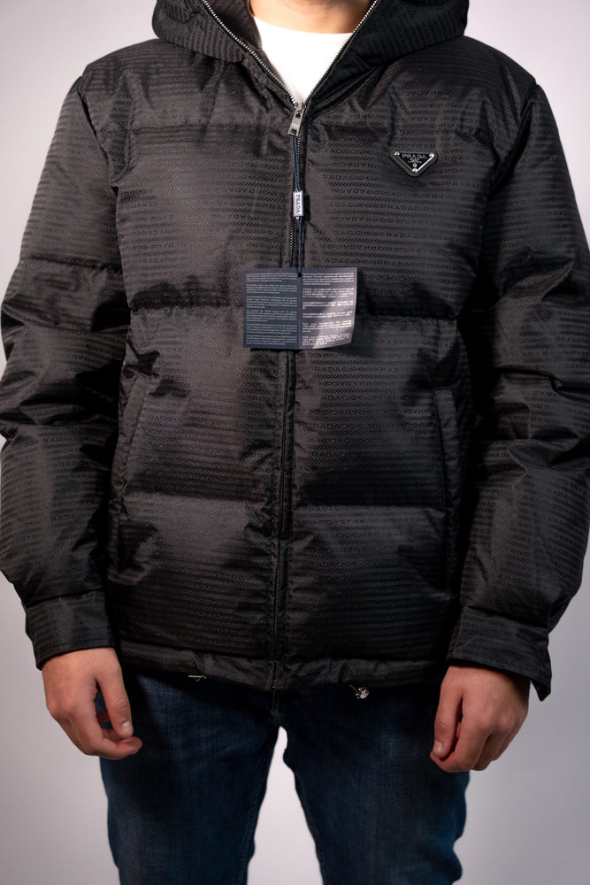 Black puffer jacket, Prada Puffer Down Jacket Unisex, at Volonka store