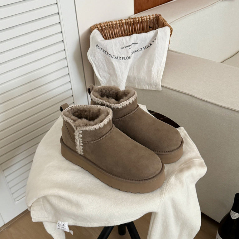 UGG Eskimo Wool Winter Women Platform Mini Boot