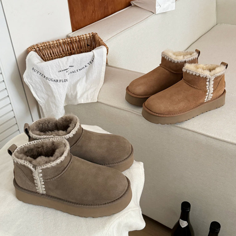 UGG Eskimo Wool Winter Women Platform Mini Boot