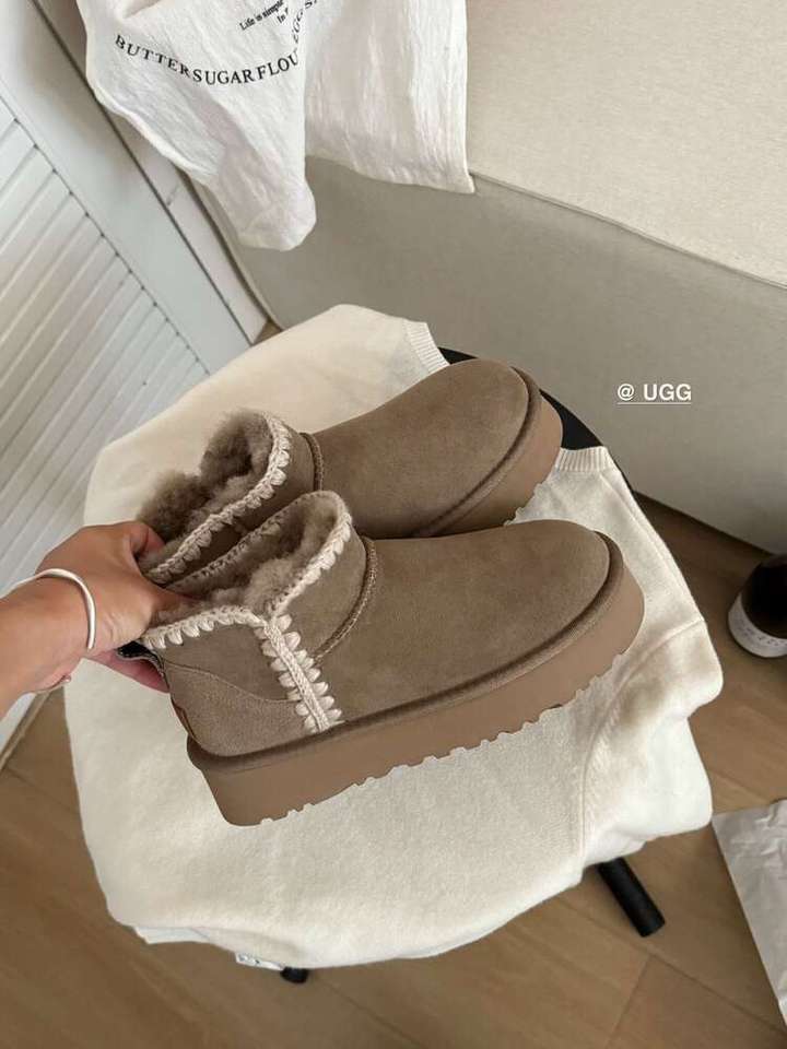 UGG Eskimo Wool Winter Women Platform Mini Boot