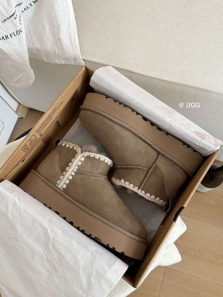 UGG Eskimo Wool Winter Women Platform Mini Boot