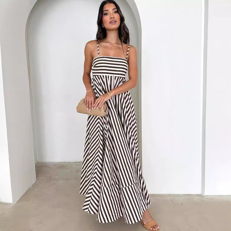 Summer Cute Backless Swing Dresses