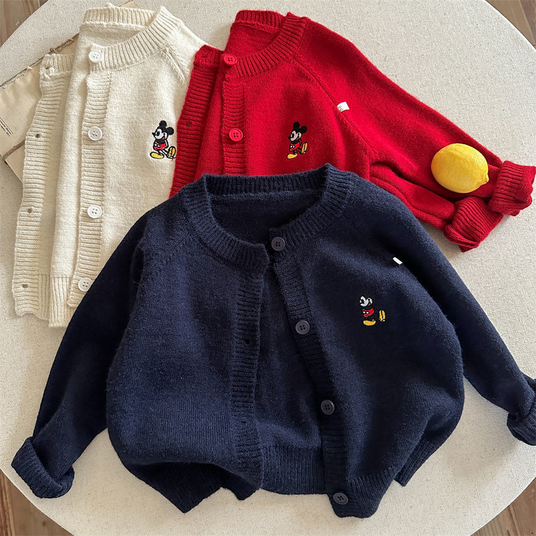 Kids Cartoon Knitted Sweater Cardigan Autumn Jacket