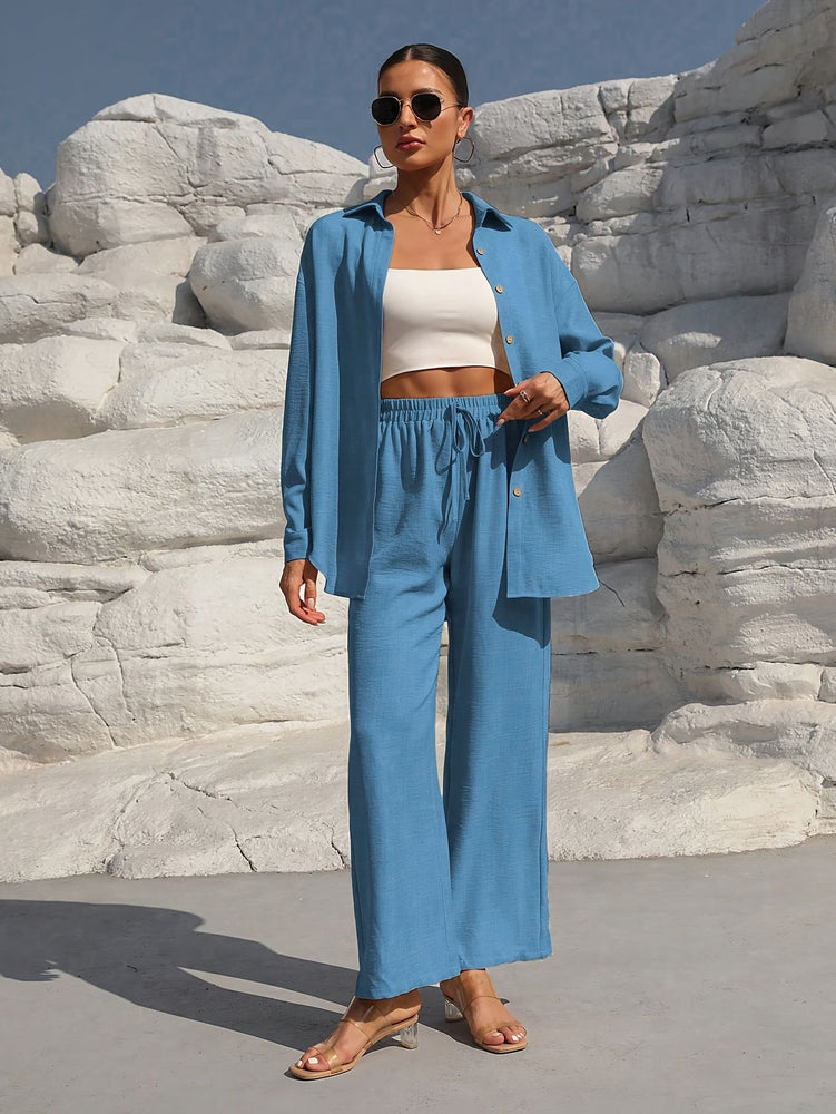 Comfortable and stylish Cardigan Suit Two-Piece Casual Set