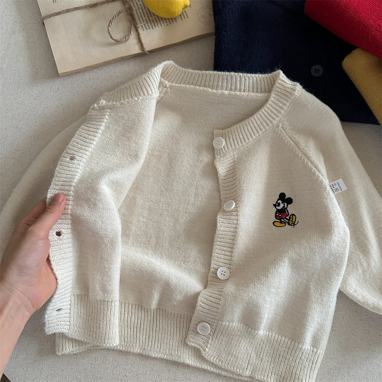 Kids Cartoon Knitted Sweater Cardigan Autumn Jacket