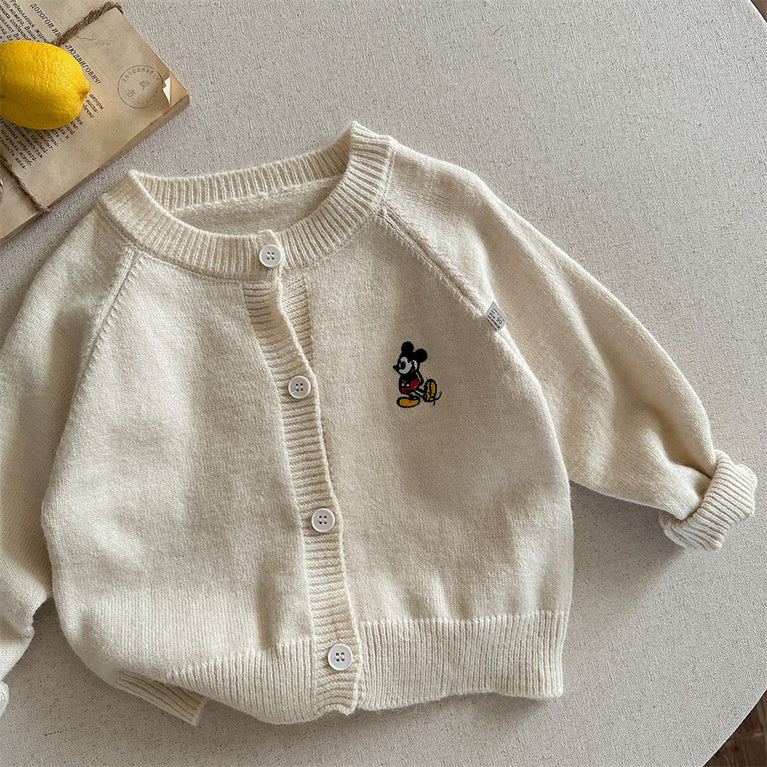 Kids Cartoon Knitted Sweater Cardigan Autumn Jacket