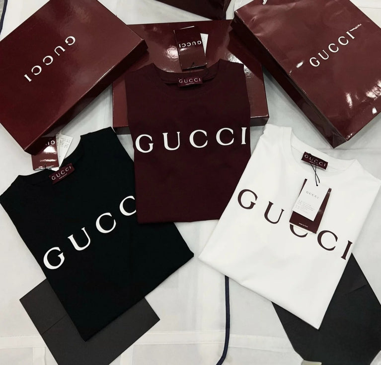 Gucci Unisex Must-have Designer-Logo-T-Shirt