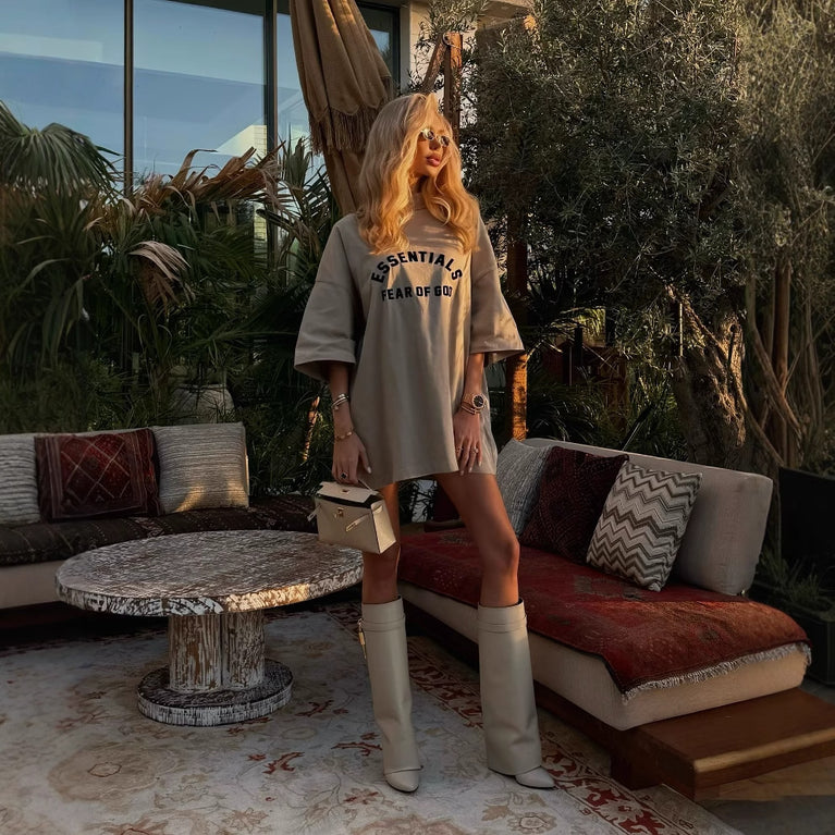 Womens Loose & Trendy Casual Cotton Tshirt