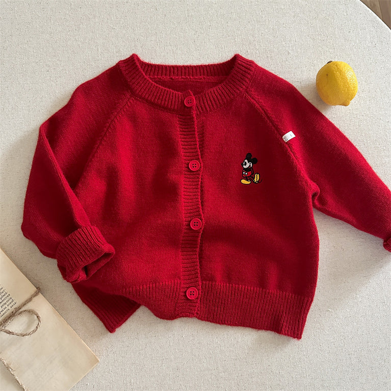 Kids Cartoon Knitted Sweater Cardigan Autumn Jacket