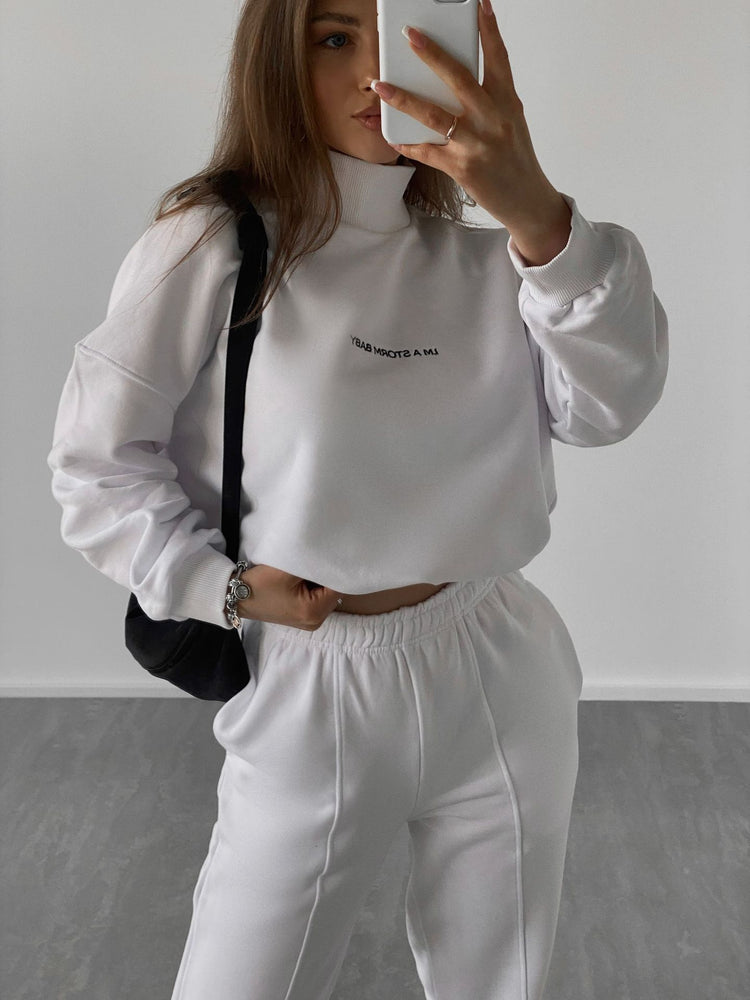 Cozy Stylish Women's Spring Sweatshirt Two Piece Set