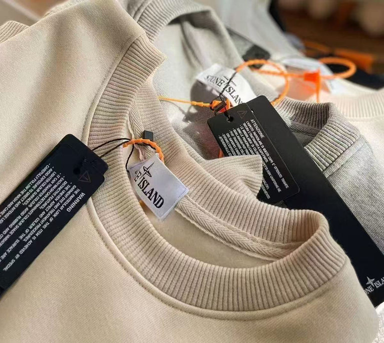 Stone Island – Sweatshirt aus stückgefärbtem Baumwolljersey