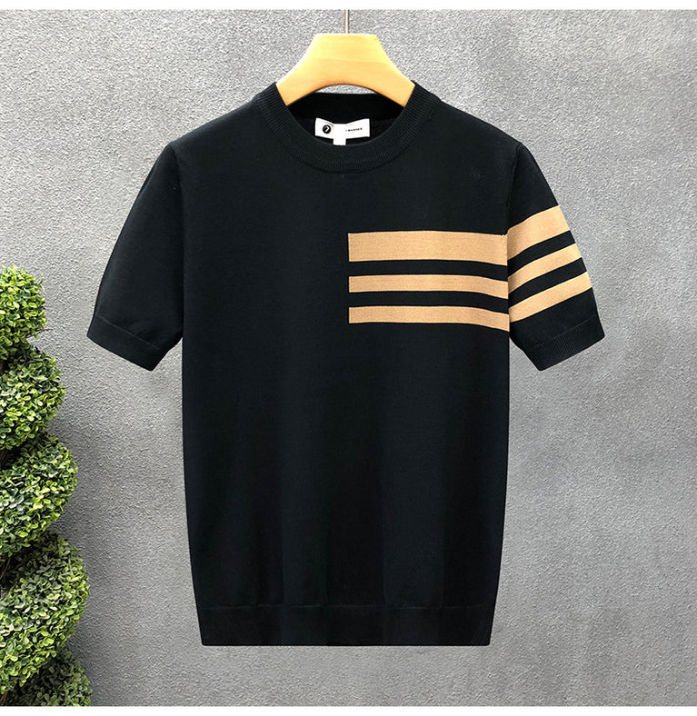 Men's Tshirt thin knitwear with Striped Design