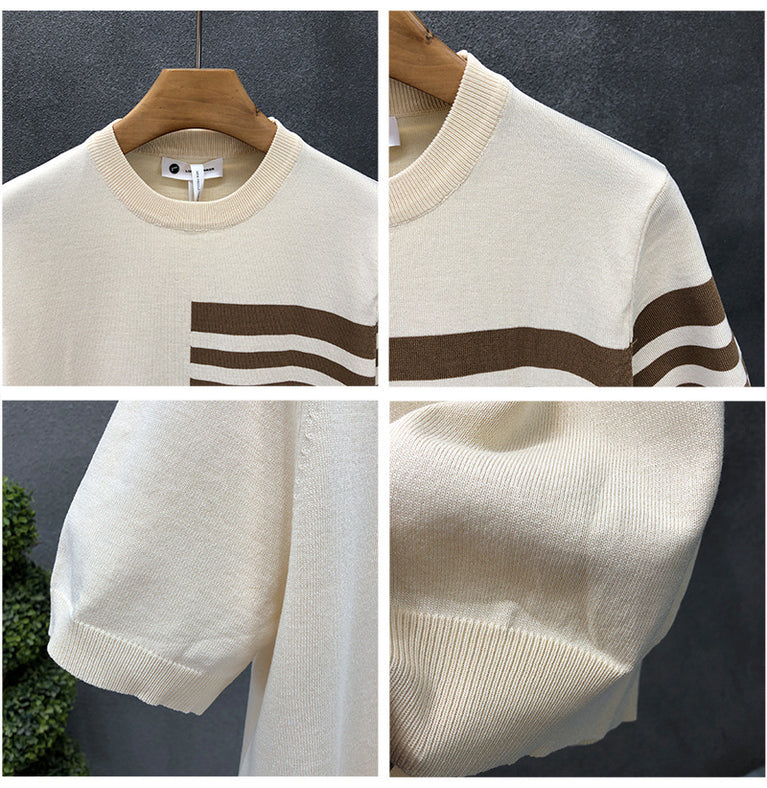 Men's Tshirt thin knitwear with Striped Design