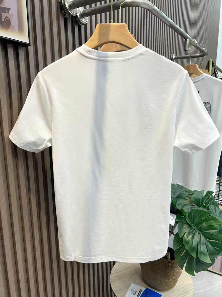 Tiger head sequin slim mens Tshirt