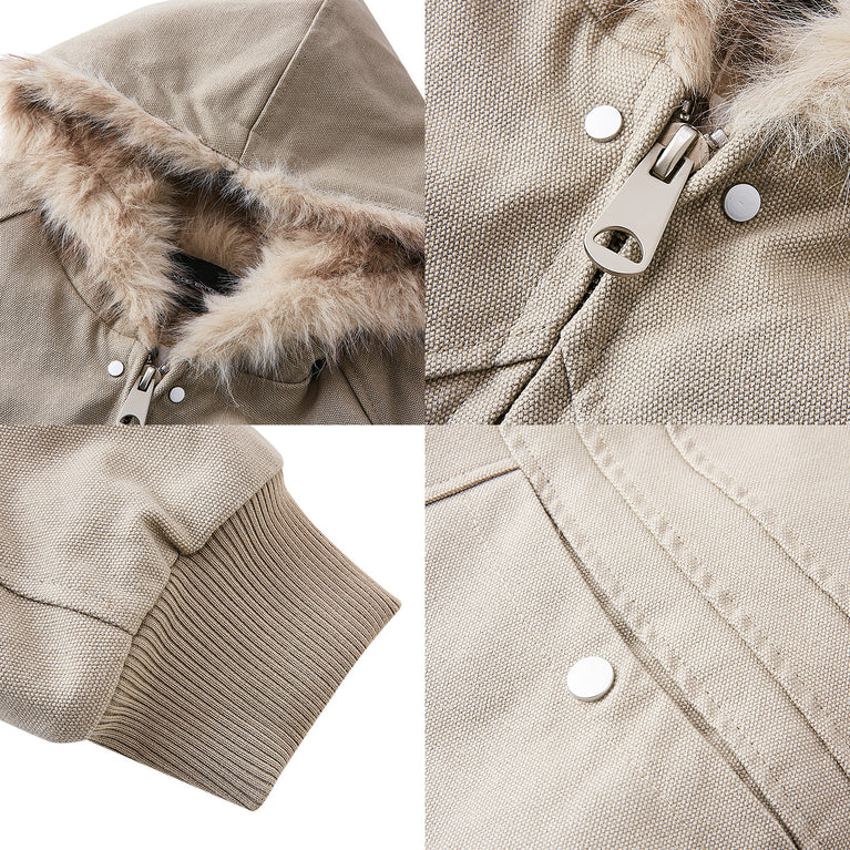 Men's American Vintage Wool Jacket Warm Winter Outerwear
