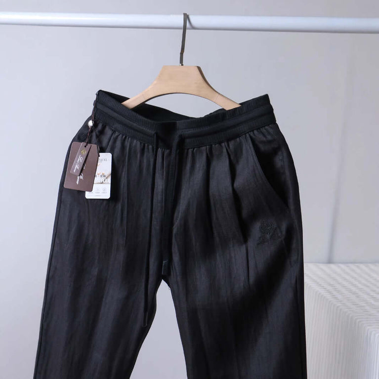 Loro Piana men's Pants Summer Elastic Waist Casual trousers