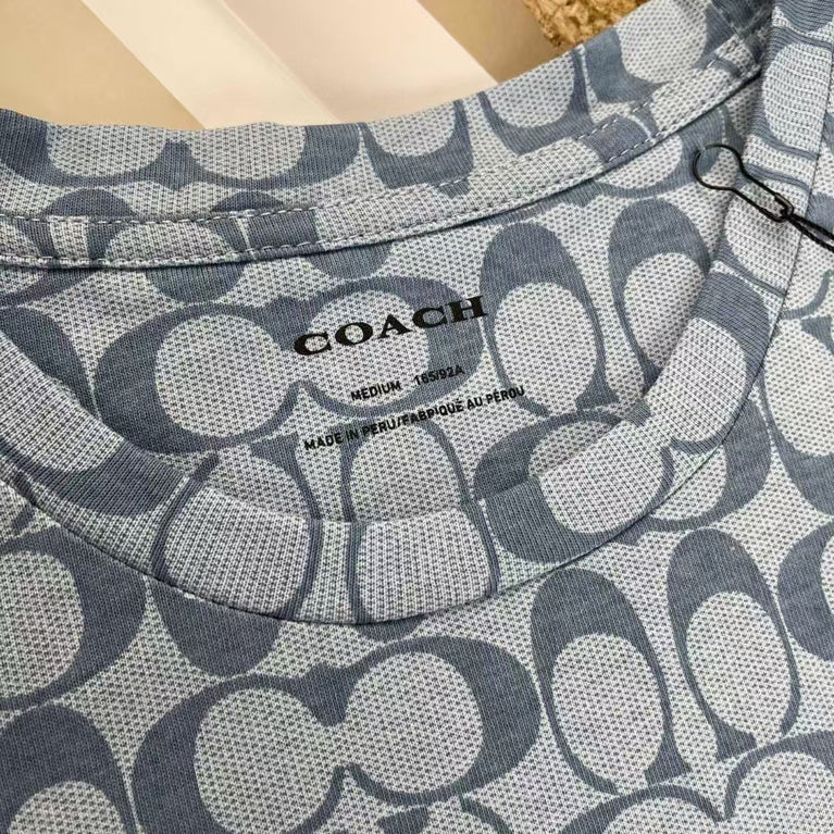 Coach luxury style monogram print Tshirt