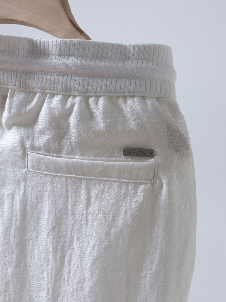 Loro Piana men's Pants Summer Elastic Waist Casual trousers