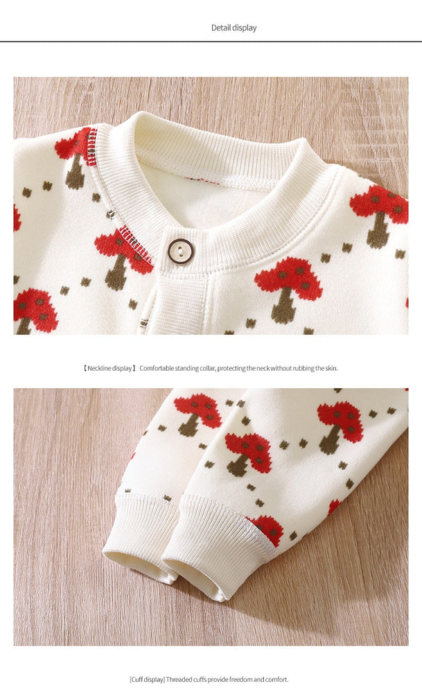 Kids Knitted Cardigan Warm Thick Fall and Winter Sweater