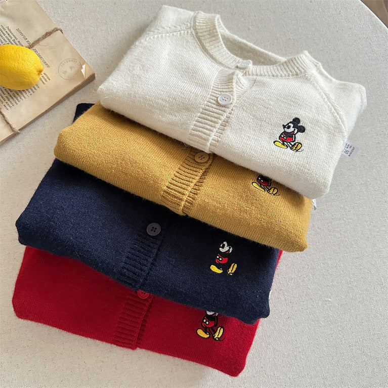 Kids Cartoon Knitted Sweater Cardigan Autumn Jacket