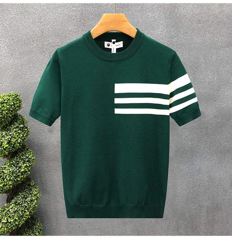 Men's Tshirt thin knitwear with Striped Design