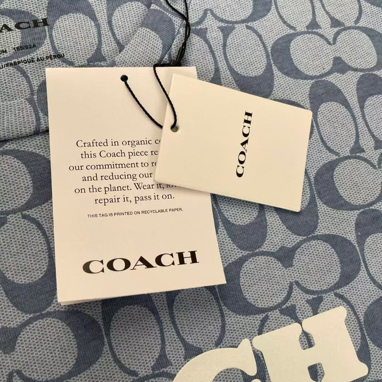 Coach luxury style monogram print Tshirt