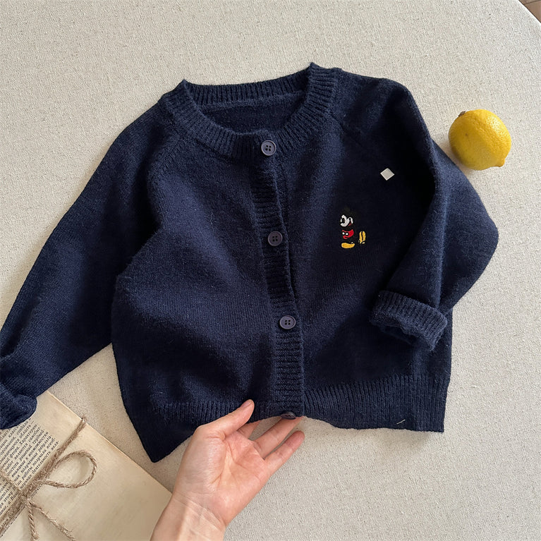 Kids Cartoon Knitted Sweater Cardigan Autumn Jacket