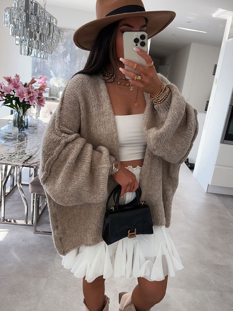 Women's Winter Loose Fit Knitted Cardigan