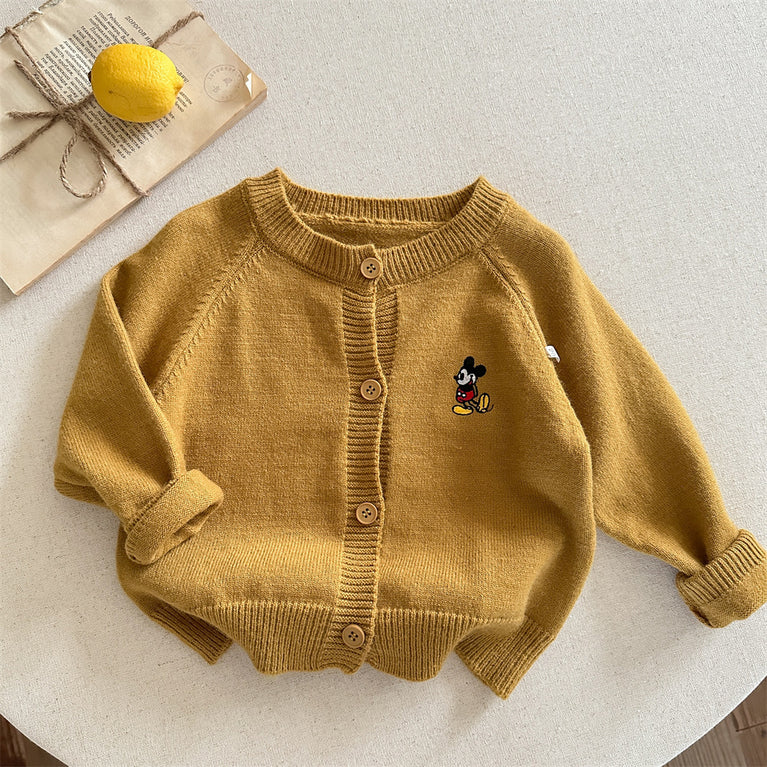 Kids Cartoon Knitted Sweater Cardigan Autumn Jacket