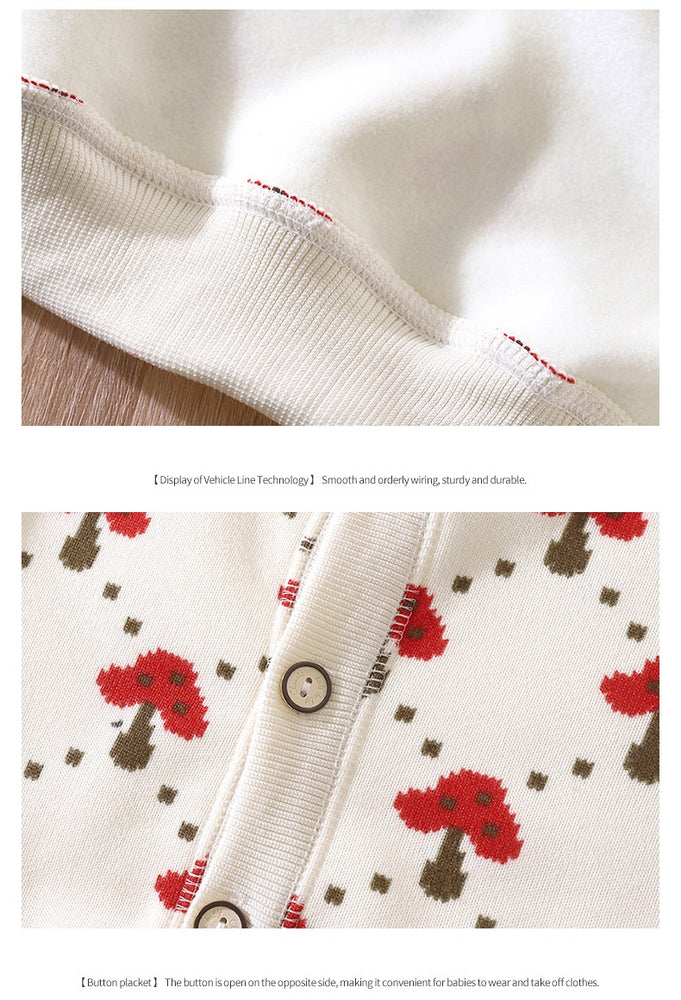 Kids Knitted Cardigan Warm Thick Fall and Winter Sweater