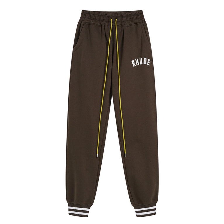 RHUDE Unisex sports half zipper sweatshirt Trousers set