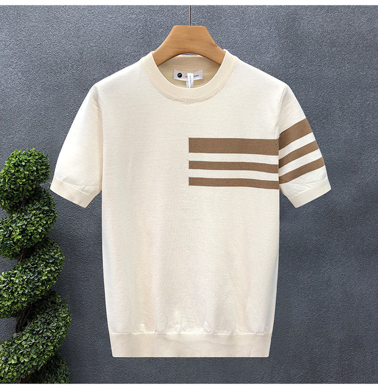Men's Tshirt thin knitwear with Striped Design