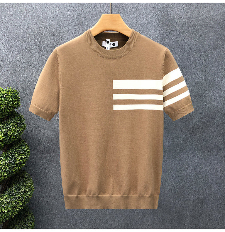 Men's Tshirt thin knitwear with Striped Design