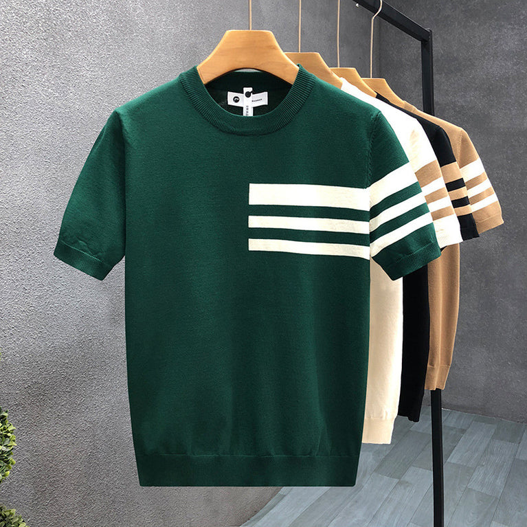 Men's Tshirt thin knitwear with Striped Design