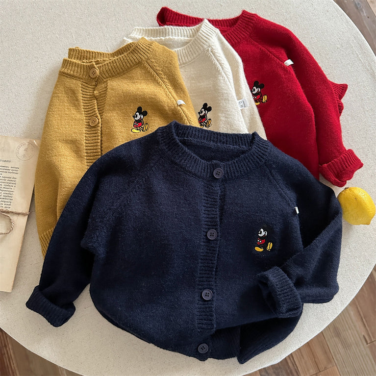 Kids Cartoon Knitted Sweater Cardigan Autumn Jacket