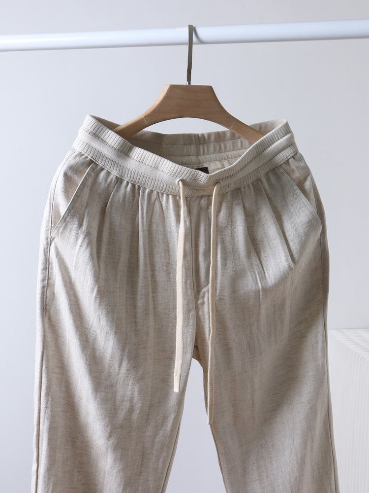 Loro Piana men's Pants Summer Elastic Waist Casual trousers