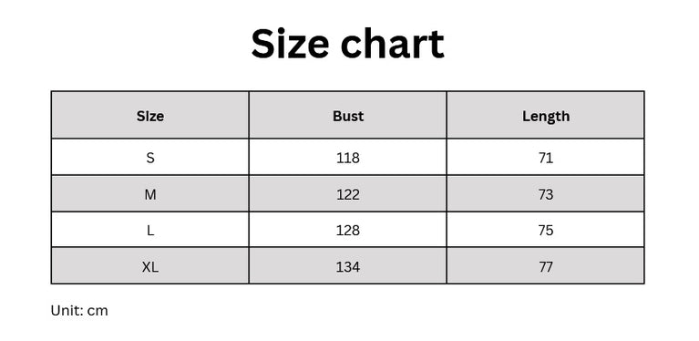 Ralph Lauren Unisex Graphic Logo Tshirt size chart.