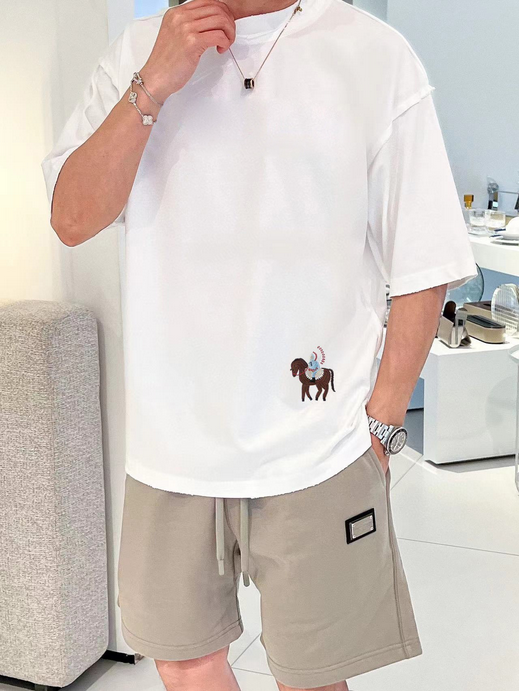 Dior Indigenous Pony Embroidery Tshirt featuring playful pony design, perfect for casual luxury at Volonka.