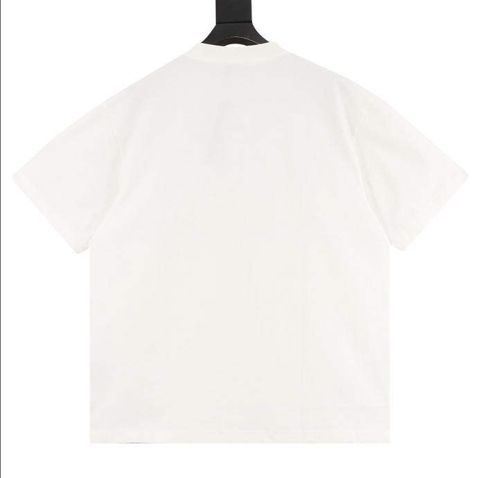 Dior Essential unisex Pocket Tshirt displayed on a hanger, showcasing its stylish white design.