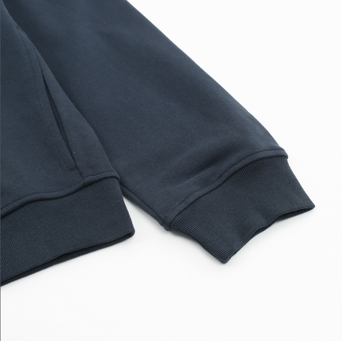 Acne Studios Casual Zip Sweatshirt in navy, featuring a minimalist design and lightweight comfort.
